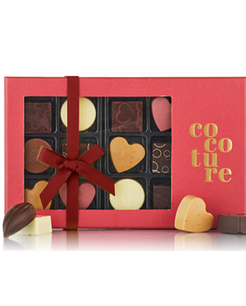 Chokoladeæske med 14 stk. fyldte chokolader fra Cocoture