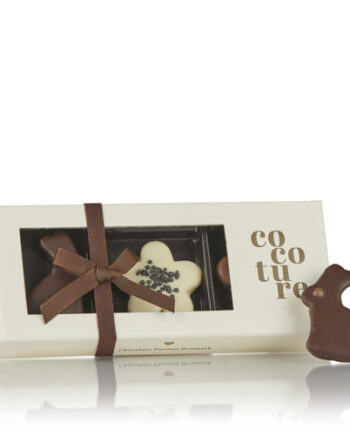 Påske marcipanfigurer i hvid Cocoture æske - 60g
