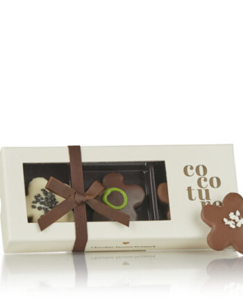 Påske marcipanblomster i hvid Cocoture æske - 60g