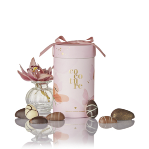 Marcipanæg og fyldte chokoladeæg i Cocoture gaverør - 255g