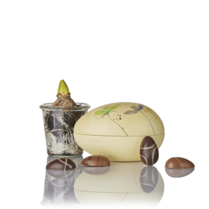 Fyldte chokoladeæg med marcipan i Cocoture metalæg - 162g