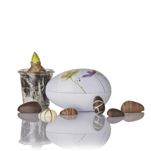 Fyldte chokoladeæg og marcipanæg i Cocoture metalæg - 255g