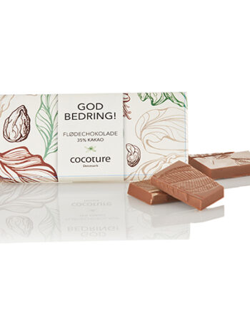 'God bedring'-gave - Cocoture fløde-chokoladeplade med hilsen
