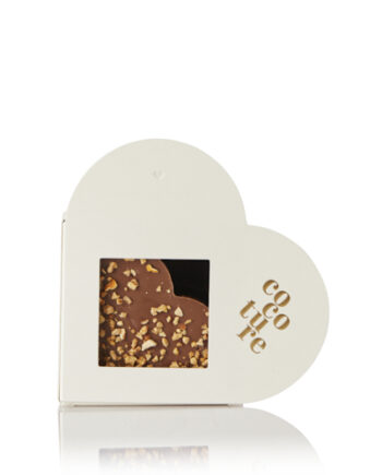 Fyldt chokoladehjerte  i Cocoture hjerteæske - 30g