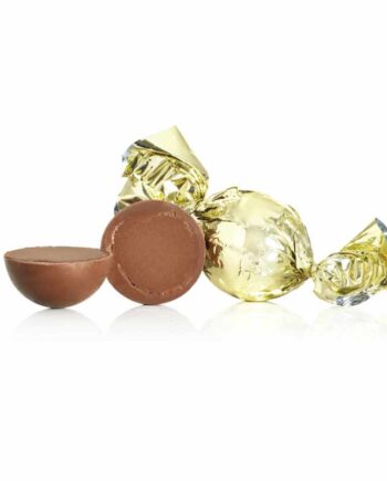 Fyldte chokoladekugler m/ karamel - Guld - 1 kg