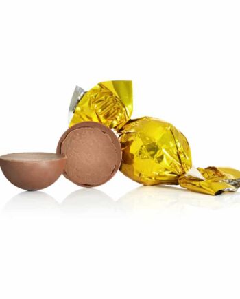 Fyldte chokoladekugler m/ karamel - Solgul - 1 kg