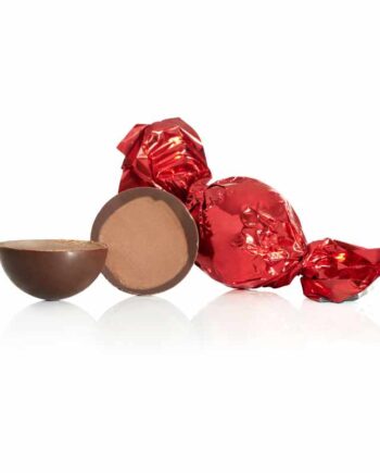 Fyldte chokoladekugler m/ macadamia - Rød - 1 kg