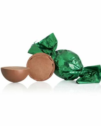 Fyldte chokoladekugler m/ nougat - Mørkegrøn - 1 kg