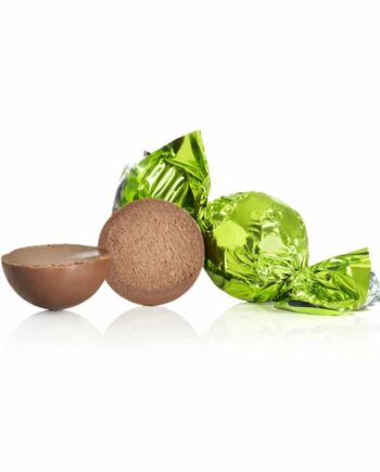 Fyldte chokoladekugler m/ lakridscreme - Lysegrøn - 1 kg