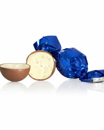 Fyldte chokoladekugler m/ yoghurtcrisp - Blå - 1 kg