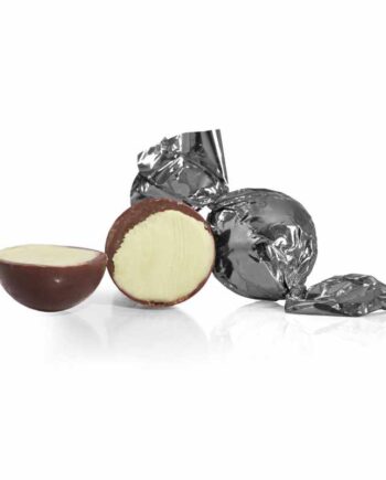 Fyldte chokoladekugler m/ cheesecake - Stålgrå - 1 kg