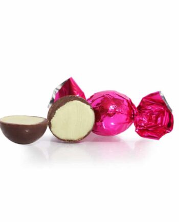 Fyldte chokoladekugler m/ pistacie - Pink - 1 kg