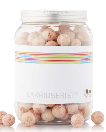 Stockholm - Lakridskugler m/ hvid chokolade & bær - 1 kg