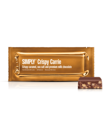 Simply® Crispy Carrie | Knasende karamel, havsalt og premium mælkechokolade
