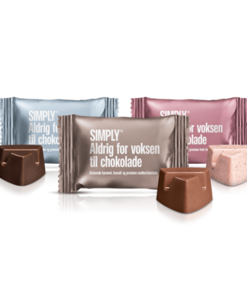 Aldrig for voksen Mix - 75 Bites | Chokolade fordelt blandt Pink Polly, Crispy Carrie og Salty Fred