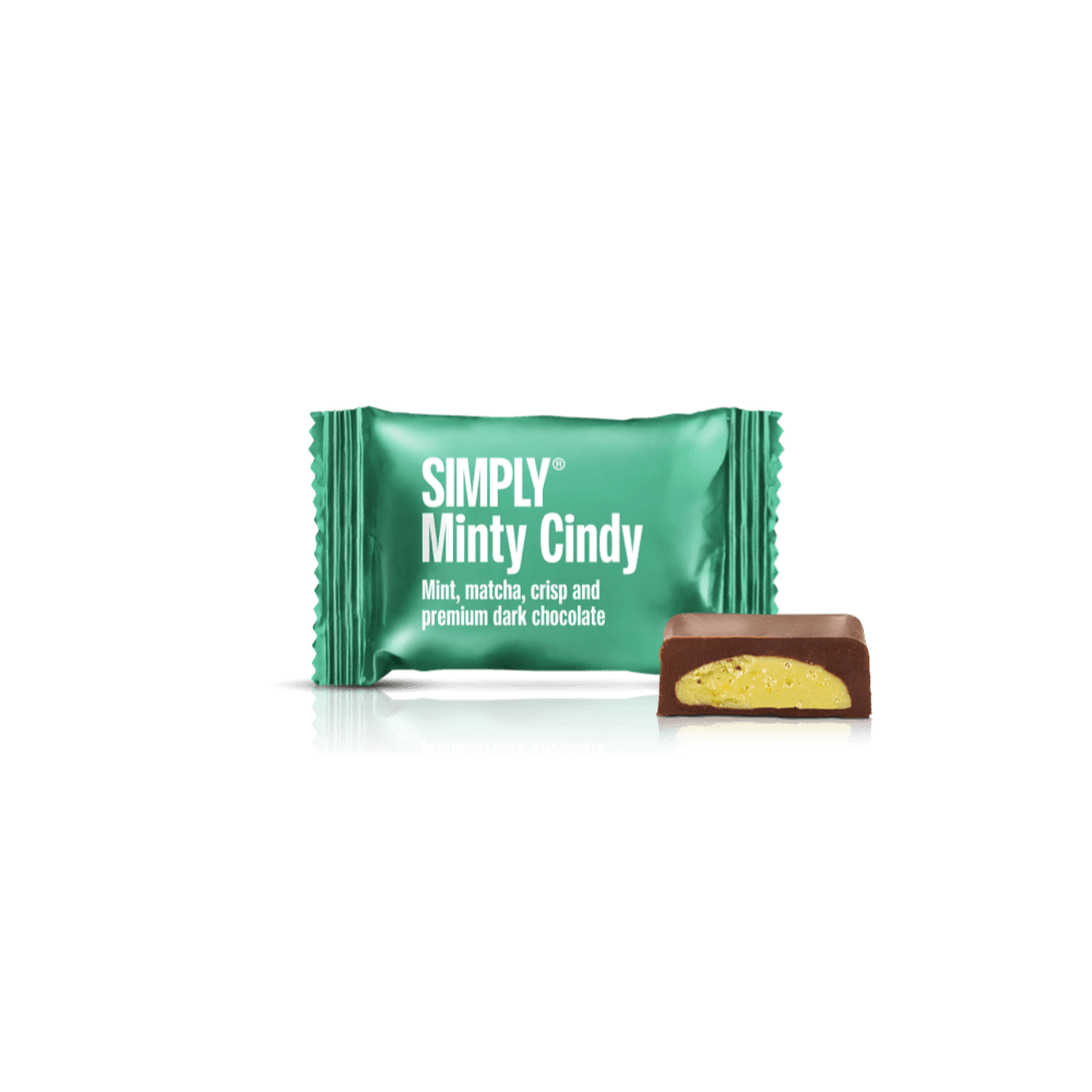 Simply® Minty Cindy - 75 Bites | Mint, matcha the, crisp og premium mørk chokolade