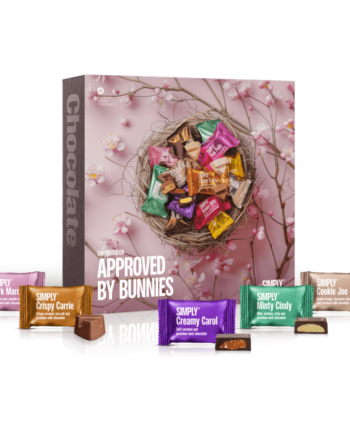 Approved By Bunnies - Premium Box | Eksklusiv påskeæske med 50 stk. mix chokoladebites
