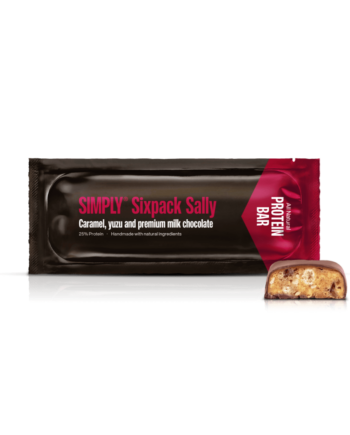 Simply® Sixpack Sally Proteinbar | Karamel, yuzu, sesam og premium mælkechokolade