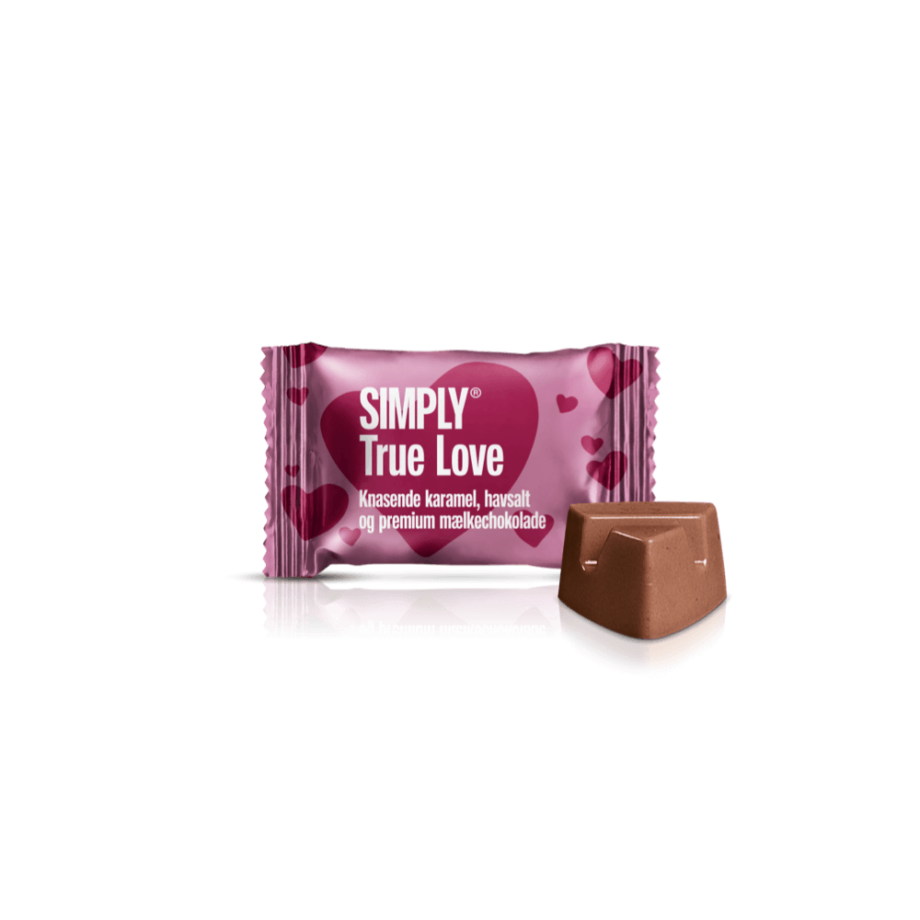 Simply® True Love - 75 Bites | Knasende karamel, havsalt og premium mælkechokolade
