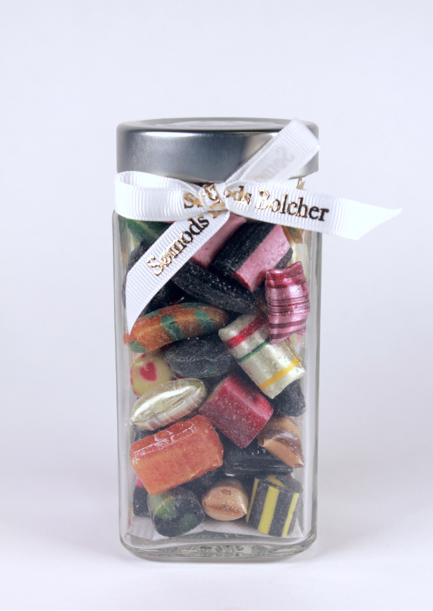 Blandet bolcher i glas - 225 gram fra Sømods Bolcher